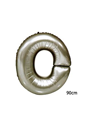 90cm O Harfi Folyo Balon Gümüş