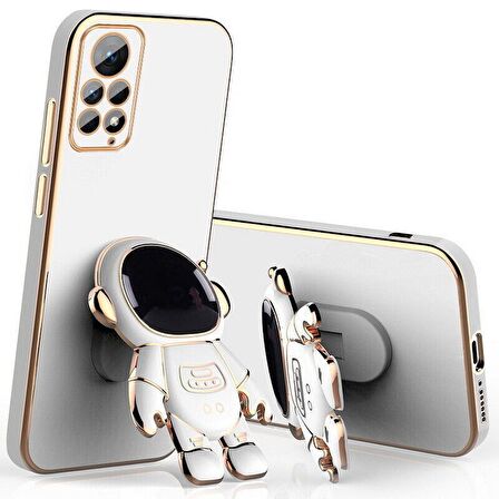 Gpack Xiaomi Redmi Note 11s Global Kılıf Kamera Korumalı Astronot Desenli Standlı Silikon