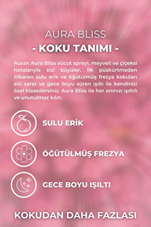 Aura Bliss Parfümlü Kadın Vücut Spreyi Vücut Misti Body Mist Spray 150ml