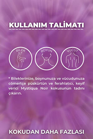 Mystiqua Noir Parfümlü Kadın Vücut Spreyi Vücut Misti Body Mist Spray 150ml