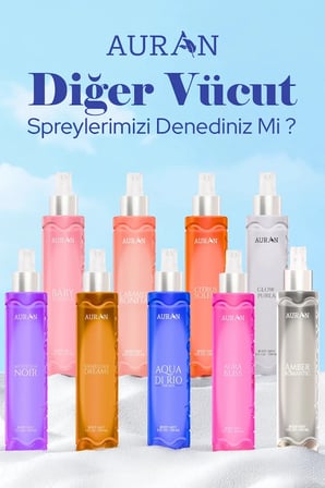 Amber Romantik Parfümlü Kadın Vücut Spreyi Vücut Kokusu Vücut Misti Body Mist Spray 150ml