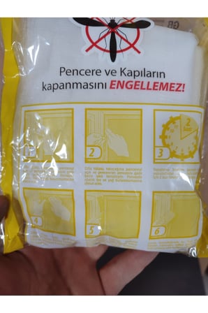 (150X125 CM) Çift Kat Sök Tak Beyaz Hazır Sineklik Tülü Pratik Yıkanabilir Pencere Kapı Sinekliği