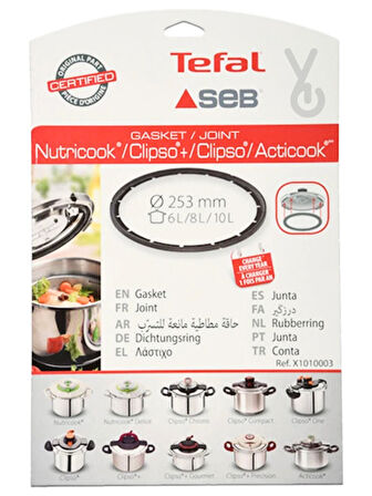 TEFAL Düdüklü Tencere 6-10 lt Lastik 253 mm