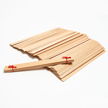 Ahşap Mum Fitili 30 Adet ( 15mm x 100mm x 0,5mm )
