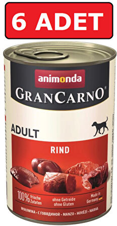 Animonda grancarno sığır etli köpek konservesi 6 adet x 400 gr yaş mama rınd