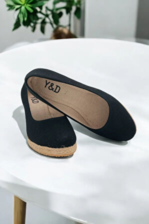 Kadın Keten Espadril – Dolgu Topuklu, Şık Yazlık Model