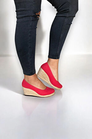 Kadın Keten Espadril – Dolgu Topuklu, Şık Yazlık Model