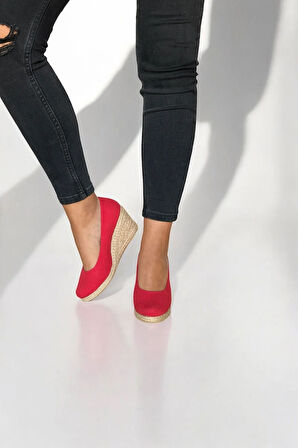 Kadın Keten Espadril – Dolgu Topuklu, Şık Yazlık Model