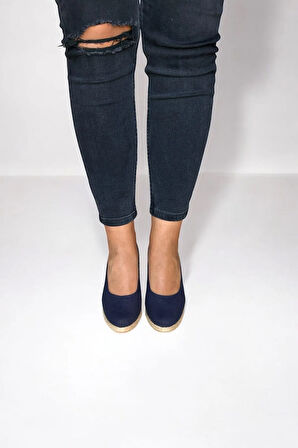 Kadın Keten Espadril – Dolgu Topuklu, Şık Yazlık Model