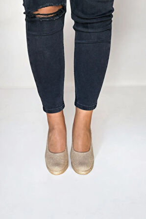 Kadın Keten Espadril – Dolgu Topuklu, Şık Yazlık Model