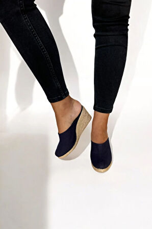 Kadın Kapalı Burun Espadril – Dolgu Topuk & Keten Terlik Modeli