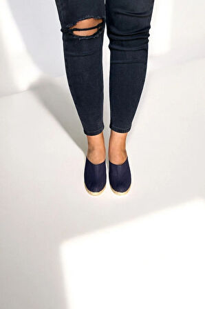 Kadın Kapalı Burun Espadril – Dolgu Topuk & Keten Terlik Modeli