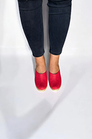 Kadın Kapalı Burun Espadril – Dolgu Topuk & Keten Terlik Modeli