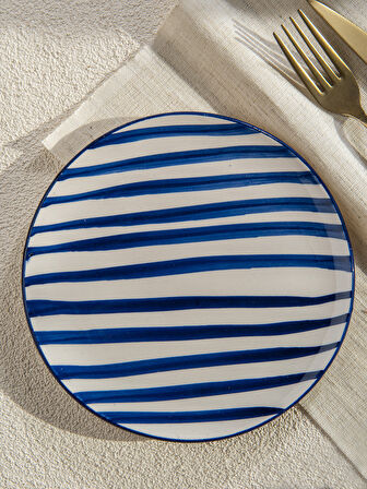 Handmade Trendy All in Blue 6 lı Pasta Seti 19 cm