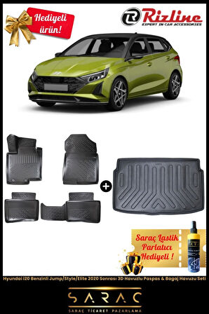 Hyundai I20 Benzin Jump/style/elite 2020 Sonrası 3d Havuz Paspas & Bagaj Havuz Set Hediyeli!