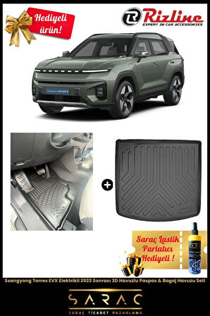 Ssangyong Torres EVX Elektrikli 2023 Sonrası 3D Havuzlu Paspas & Bagaj Havuzu Seti+(HEDİYELİ!)