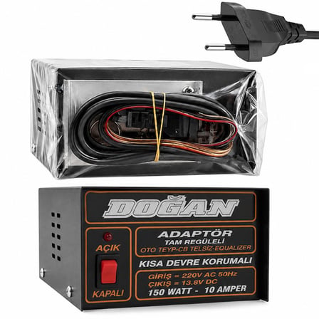 Doğan 12 Volt 10 Amper Metal Kasa Regüleli Trafolu Adaptör