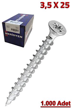 Meridyen Sunta Vidası 3.5X25 (1.000 Adet)