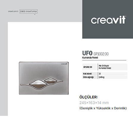 Creavit Ufo Gömme Rezervuar Mat Kumanda Paneli GP1002