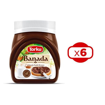 Torku Banada Kakaolu Fındık Kreması Cam 400 gr x 6 Adet