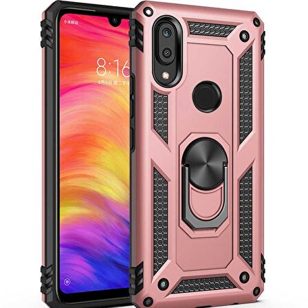 Smcase Samsung Galaxy M10s Kılıf Vega Yüzüklü Tank Kapak  Nano Ekran Koruyucu