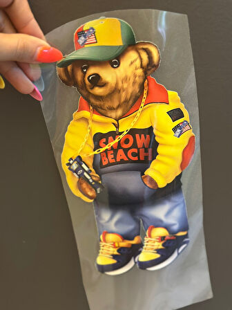 ÜTÜ İLE YAPIŞAN TRANSFER BASKI AYI ARMA 24X12 CM