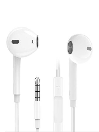 Samsung Oppo Xiaomi Huawei iPhone Uyumlu Kablolu Kulaklık 3.5mm Jack Girişli