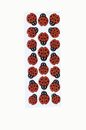 Sticker Kabartmalı Stiker Defter, Planlayıcı Etiket Uğur Böceği (cb256) 16x7 cm