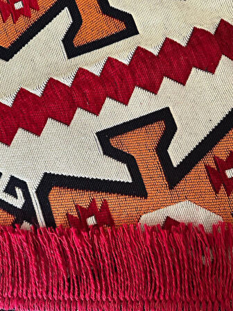 Şark Köşesi Kilim Halı Balkon ve Salon İçin Dekoratif Yıkanabilir Oturma Oda Halısı