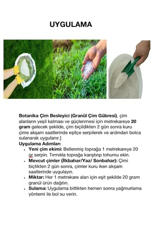 Çim Besini 10Kg Çoğaltıcı Coşturucu Gübre Granül Zengin Karışım Mükemmel Sonuç 