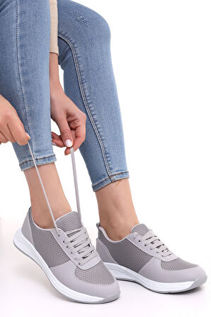 Wordex F3 Kalın Taban Günlük Kadın Fileli Yazlık Sneaker Spor Ayakkabı