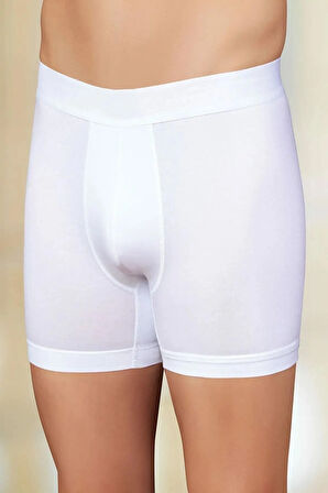 Erkek Gri 6'lı Likralı Yazılı Torbalı Boxer Me031