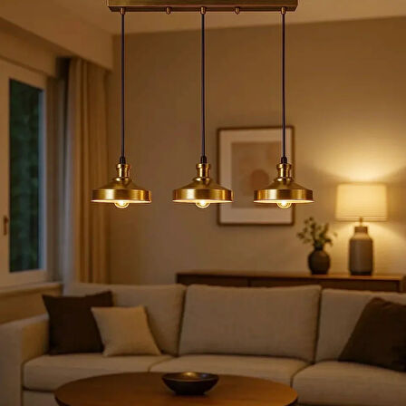 Modesco Antigua 3'lü Dekoratif Sıralı Avize