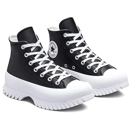 Chuck Taylor All Star Lugged 2.0 Leather Kadın Siyah Sneaker Ayakkabı A03704C