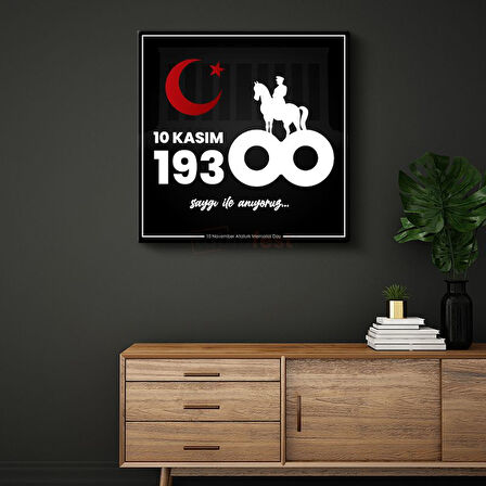 10 Kasım 1938 - Anma Günü Tasarım Kanvas Tablo