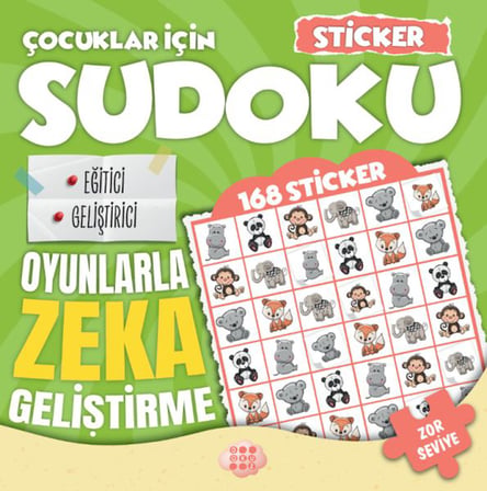 Çocuklar için Sudoku - Sticker Hediyeli Zor Seviye 2