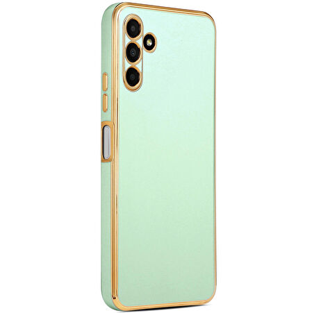 Gpack Samsung Galaxy A04S Kılıf Bark Parlak Silikon Renkli Kenarları Rose