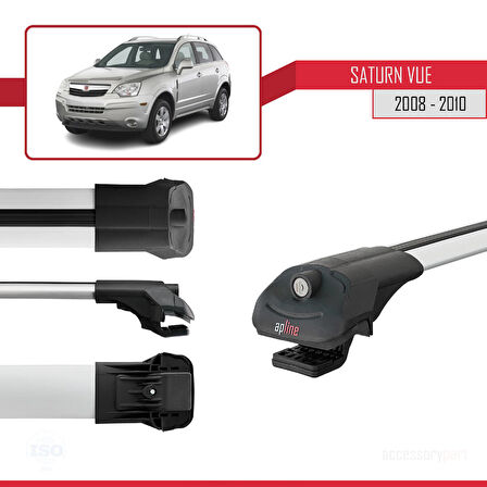 Saturn Vue 2 2008-2010 Arası ile Uyumlu ACE-1 Ara Atkı Tavan Barı Gri 2 Adet