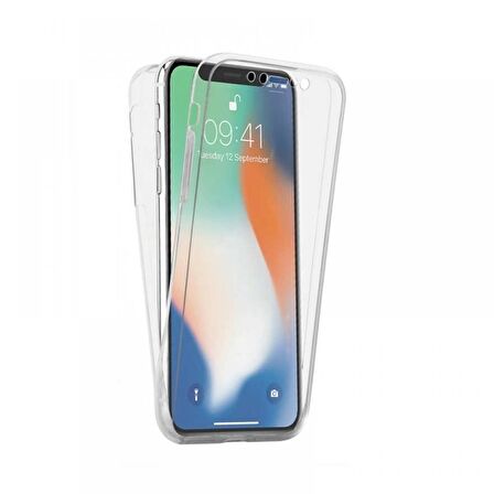 Smcase iPhone 12 Mini Kılıf Ön Arka 360 Silikon