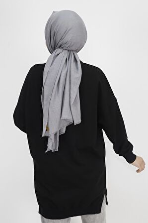 Puane Önü Tüy Baskılı 2 İp Kumaş Sweatshirt