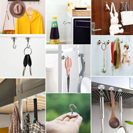 CELİK AVM® Güçlü Manyetik Mutfak,Banyolar İçin Çok Amaçlı 2'li Magnet Askı