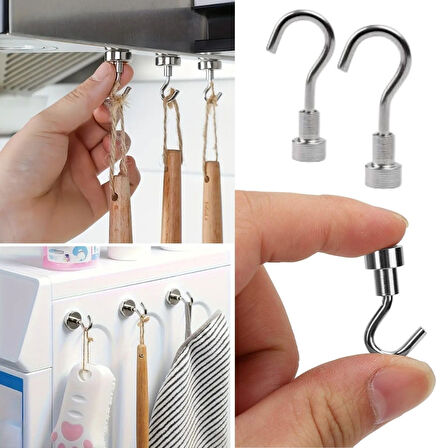 CELİK AVM® Güçlü Manyetik Mutfak,Banyolar İçin Çok Amaçlı 2'li Magnet Askı