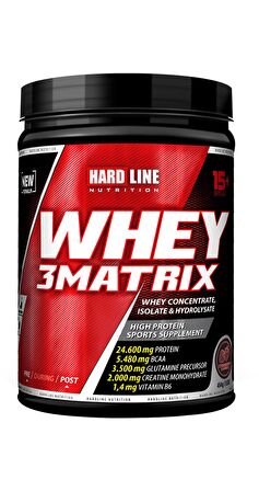 Hardline Whey 3 Matrix Protein Tozu 454 Gr 15 Servis Çilekli