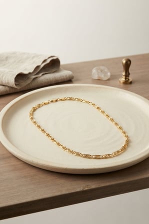 CM Yay Model Gold Renk 50 cm Kadın Kolye