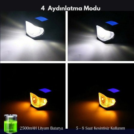 Kornalı Bisiklet ve Scooter Feneri LCD LED Ön Farı 120dB USB Şarjlı Su Geçirmez Yol Bilgisayarı 