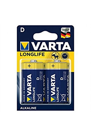Varta Longlife Alkalin D Büyük Boy Pil