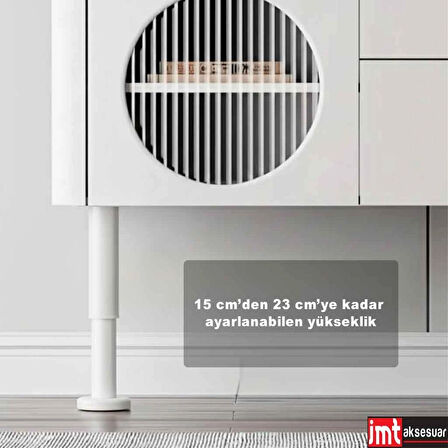 15*23 cm Ayarlanabilir (Beyaz) Destek Ayağı Mobilya Kanepe Baza Koltuk Dolap Ayağı