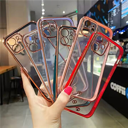 SAMSUNG A13 5G A04S UYUMLU VOİT CLEAR YUMUŞAK ARKA ŞEFFAF KILIF KENARLAR SİYAH GOLD