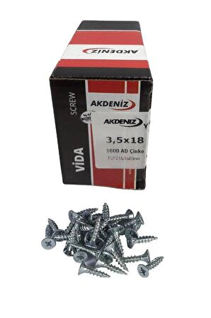 Çinko 3,5x18 Mm Sunta Vidası / 1000 Adet