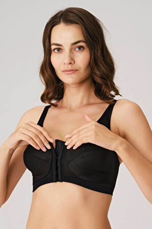 Kadın Toparlayıcı Minimizer Balensiz Beyaz Dolgusuz Önden Açılan Sırt Destekli Medikal Sütyen